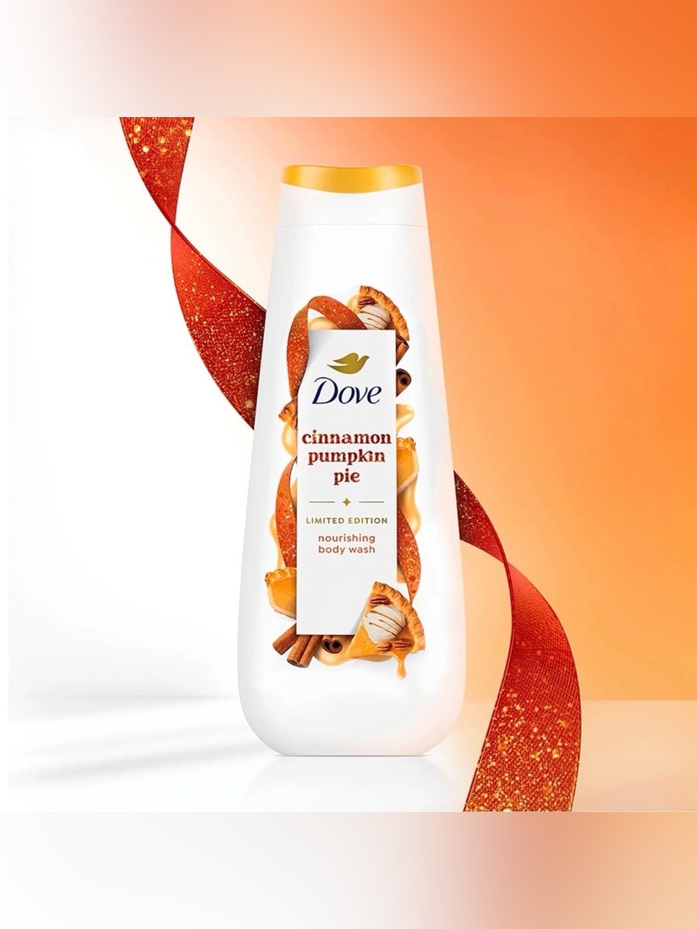 Dove Cinnamon Pumpkin Pie Nourishing Body Wash - White & Gold